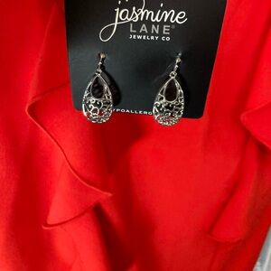 Silver Jasmine Lane teardrop earrings #jewellery hypoallergenic! NWT!